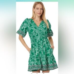 Lilly Pulitzer Kentlee dress  Fiddle Lead Green- EUC!